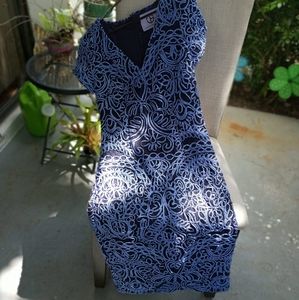 JS Collection, blue, short sleeved, knee length dr